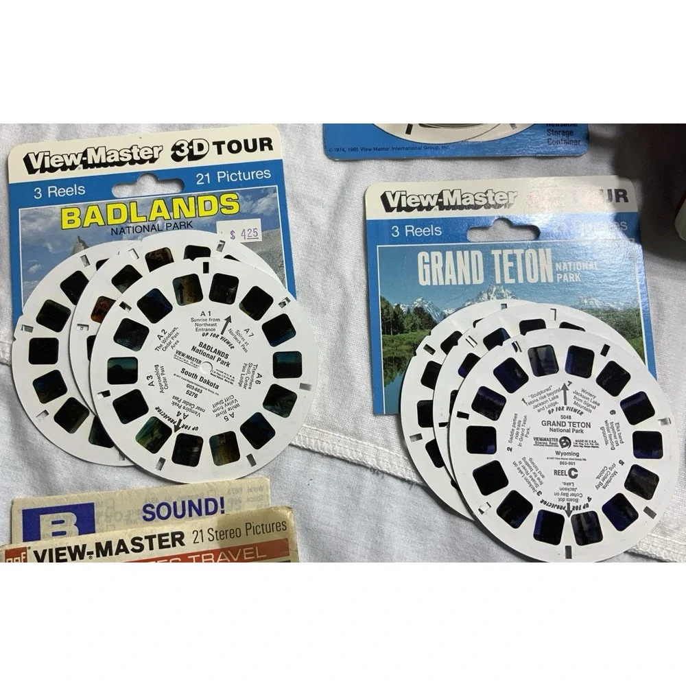 View-Master 1960 Viewer & Library Chest-Case With 72 Reels -National‎ Parks